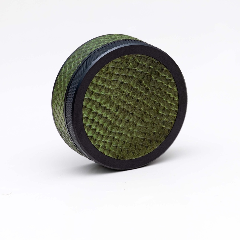 Ruk Can | Embossed Croc Leather & Aluminium Pouch Container | EDC Storage Can